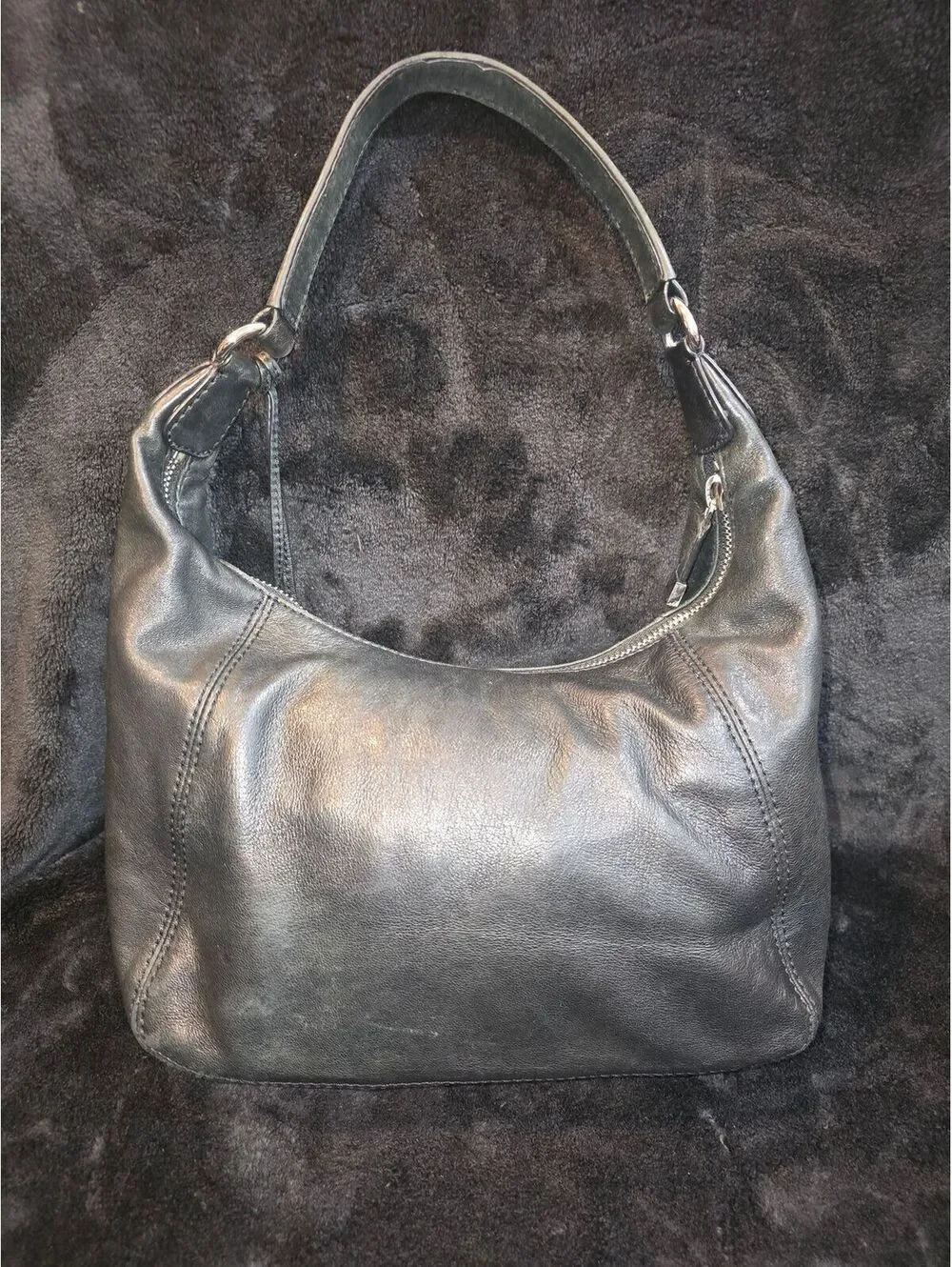 123. Michael Kors Black Leather Hobo